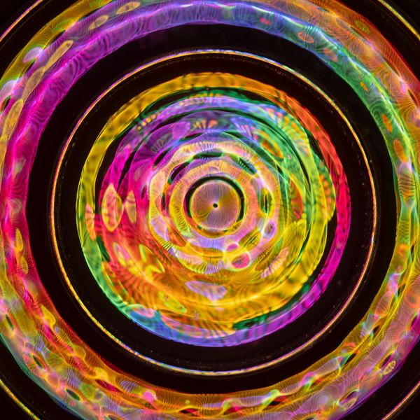 Abstract violet fractal representing balanced energy